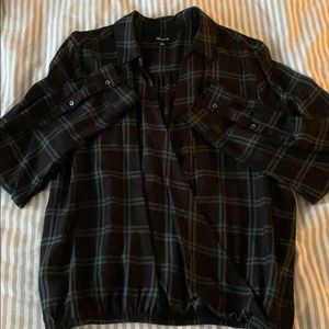 Madewell plaid blouse